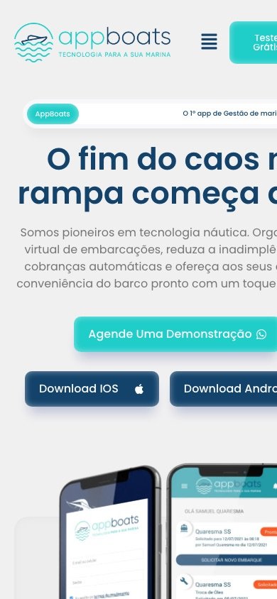 AppBoats no celular